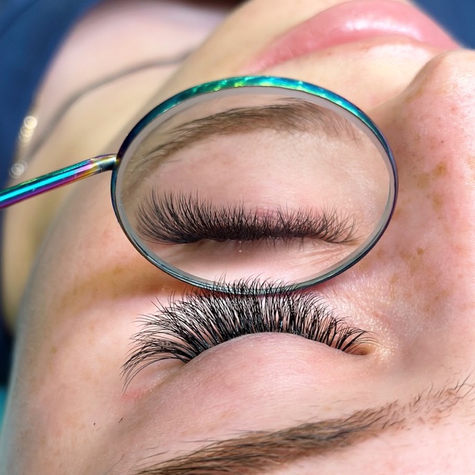 Classic lash extensions Saskatoon before and after