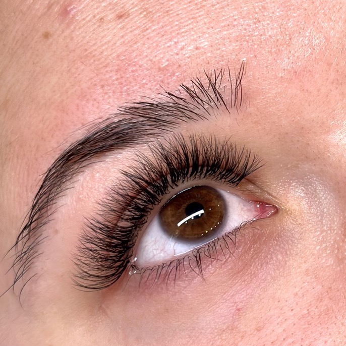 Volume lash extensions Saskatoon before after